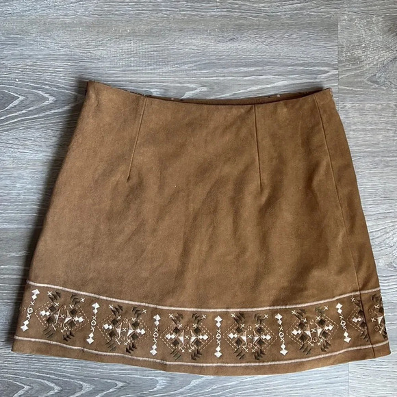 Abercrombie & Fitch Faux Suede Mini Skirt Y2K - Picture 3 of 8
